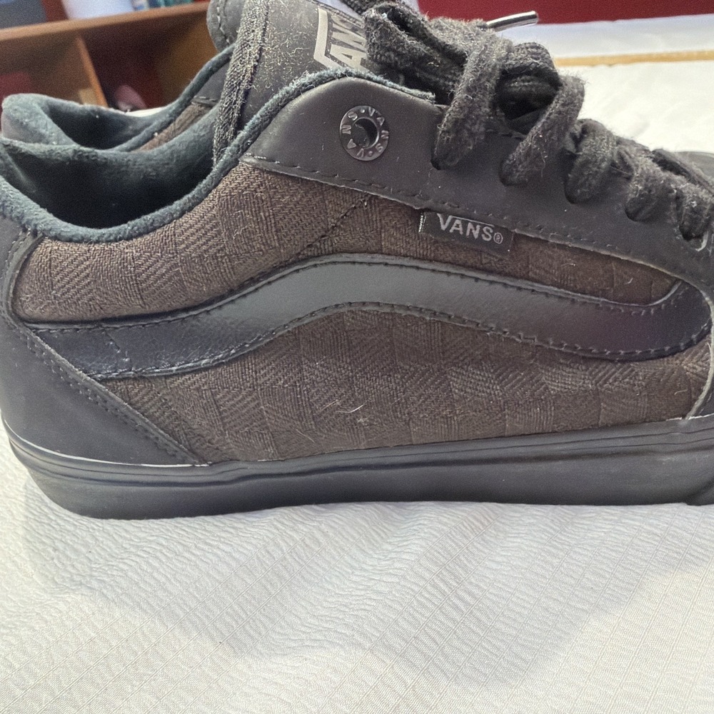 Vans Men's Black Suede Canvas Low‎ Top Skate Shoes Size 10.5 - Picture 4 of 9
